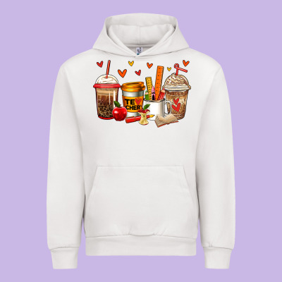 Teacher Coffee Cups Urban Hoodie Designed By Jasminsmagicworld