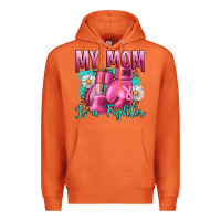 Breast Cancer My Mom Is A Fighter Premium Hoodie | Teevron
