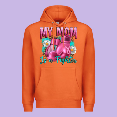 Breast Cancer My Mom Is A Fighter Premium Hoodie Designed By Artiststas