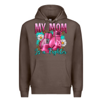 Coffee Breast Cancer My Mom Is A Fighter Premium Hoodie - Artiststas