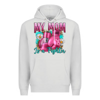 Dove Grey Breast Cancer My Mom Is A Fighter Premium Hoodie - Artiststas