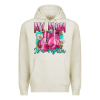 Oatmeal Heather Breast Cancer My Mom Is A Fighter Premium Hoodie - Artiststas