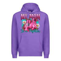 Purple Breast Cancer My Mom Is A Fighter Premium Hoodie - Artiststas