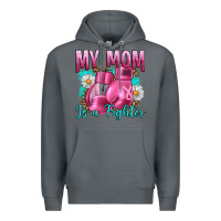 Rock Breast Cancer My Mom Is A Fighter Premium Hoodie - Artiststas