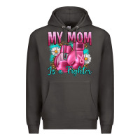 Smoke Breast Cancer My Mom Is A Fighter Premium Hoodie - Artiststas