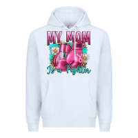 White Breast Cancer My Mom Is A Fighter Premium Hoodie - Artiststas