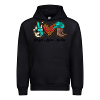 Black peace love rodeo Urban Hoodie - JahusDesignShop