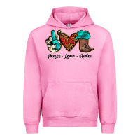 Fuchsia Pink peace love rodeo Urban Hoodie - JahusDesignShop