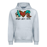 Heather Grey peace love rodeo Urban Hoodie - JahusDesignShop