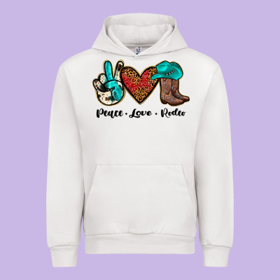Peace Love Rodeo Urban Hoodie Designed By Jahusdesignshop