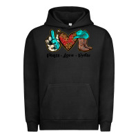 Pigment Black peace love rodeo Urban Hoodie - JahusDesignShop