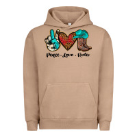Pigment Burro peace love rodeo Urban Hoodie - JahusDesignShop