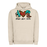 Pigment French Oak peace love rodeo Urban Hoodie - JahusDesignShop