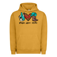 Pigment Peanut Butter peace love rodeo Urban Hoodie - JahusDesignShop