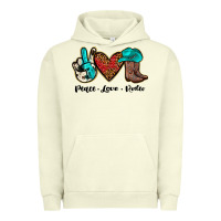 Pigment Pistachio peace love rodeo Urban Hoodie - JahusDesignShop