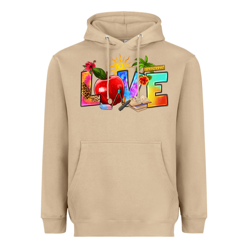 Love Teacher Summer Heavyweight Hoodie by RanaPortraitStore | Teevron