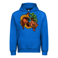 Cobalt rodeo cowboy sunflower cactus Urban Hoodie - JahusDesignShop