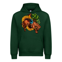Forest Green rodeo cowboy sunflower cactus Urban Hoodie - JahusDesignShop
