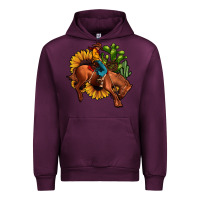 Mauve Wine rodeo cowboy sunflower cactus Urban Hoodie - JahusDesignShop