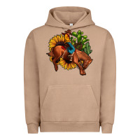 Pigment Burro rodeo cowboy sunflower cactus Urban Hoodie - JahusDesignShop