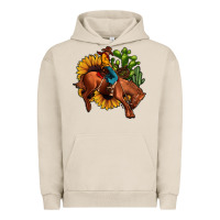 Pigment French Oak rodeo cowboy sunflower cactus Urban Hoodie - JahusDesignShop