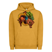 Pigment Peanut Butter rodeo cowboy sunflower cactus Urban Hoodie - JahusDesignShop
