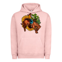 Pigment Salmon rodeo cowboy sunflower cactus Urban Hoodie - JahusDesignShop