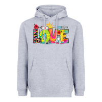 Heather Grey love nurse summer Heavyweight Hoodie - RanaPortraitStore