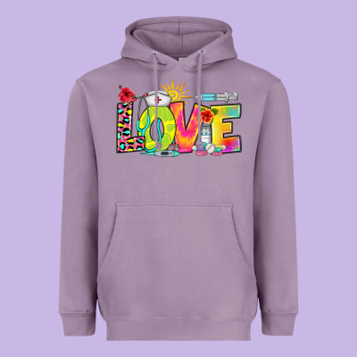 Heavyweight Hoodie love nurse summer