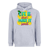 Heather Grey life is  make it sweet Heavyweight Hoodie - RanaPortraitStore