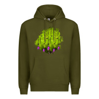 Army Green halloween patch Premium Hoodie - BundleAndBundleShop