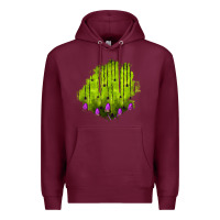 Burgundy halloween patch Premium Hoodie - BundleAndBundleShop