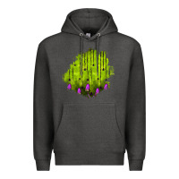 Charcoal Heather halloween patch Premium Hoodie - BundleAndBundleShop