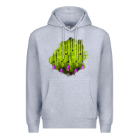 Heather Grey halloween patch Premium Hoodie - BundleAndBundleShop