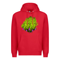 Red halloween patch Premium Hoodie - BundleAndBundleShop