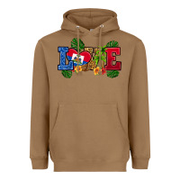 Toasted Coconut love haitian republic Heavyweight Hoodie - RanaPortraitStore