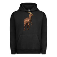 Pigment Black parasaurolophus Urban Hoodie - Artiststas