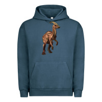 Pigment Midnight Navy parasaurolophus Urban Hoodie - Artiststas