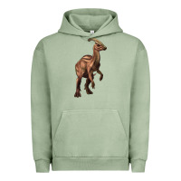 Pigment Oil Green parasaurolophus Urban Hoodie - Artiststas