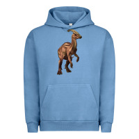 Pigment Pebble Blue parasaurolophus Urban Hoodie - Artiststas