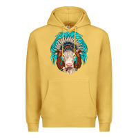 Antique Gold hereford indian headdress Premium Hoodie - JahusDesignShop