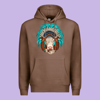 Hereford Indian Headdress Premium Hoodie Designed By Jahusdesignshop