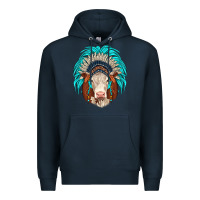 Navy hereford indian headdress Premium Hoodie - JahusDesignShop