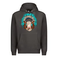 Smoke hereford indian headdress Premium Hoodie - JahusDesignShop