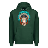 Sports Green hereford indian headdress Premium Hoodie - JahusDesignShop