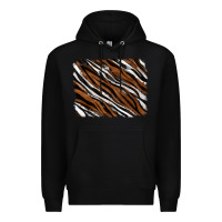 Black Tiger zebra background Premium Hoodie - RanaPortraitStore