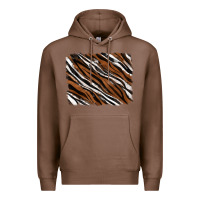 Chestnut Tiger zebra background Premium Hoodie - RanaPortraitStore