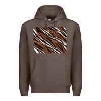 Coffee Tiger zebra background Premium Hoodie - RanaPortraitStore
