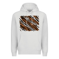 Dove Grey Tiger zebra background Premium Hoodie - RanaPortraitStore