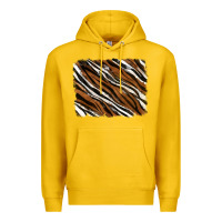 Lemon Tiger zebra background Premium Hoodie - RanaPortraitStore